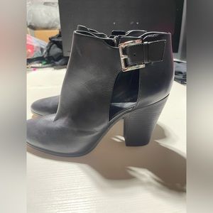 Michael Kors booties w/ gold accents